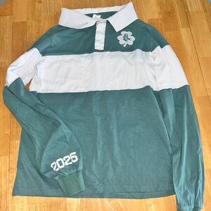 Boston Red Sox Green and White Rugby Shirt